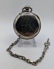 1886 Hampden Key Wind/Key Set Silver Pocket Watch With Chain - Running — photo 2