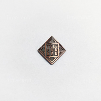DIY Telefunken  Kirsite Replacement Badge Logo For Microphone 16mm