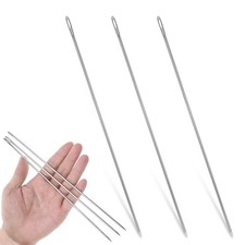 3Pcs 10" Lei Needles Long Upholstery Needles for Crafts Hand Sewing Large Nee...