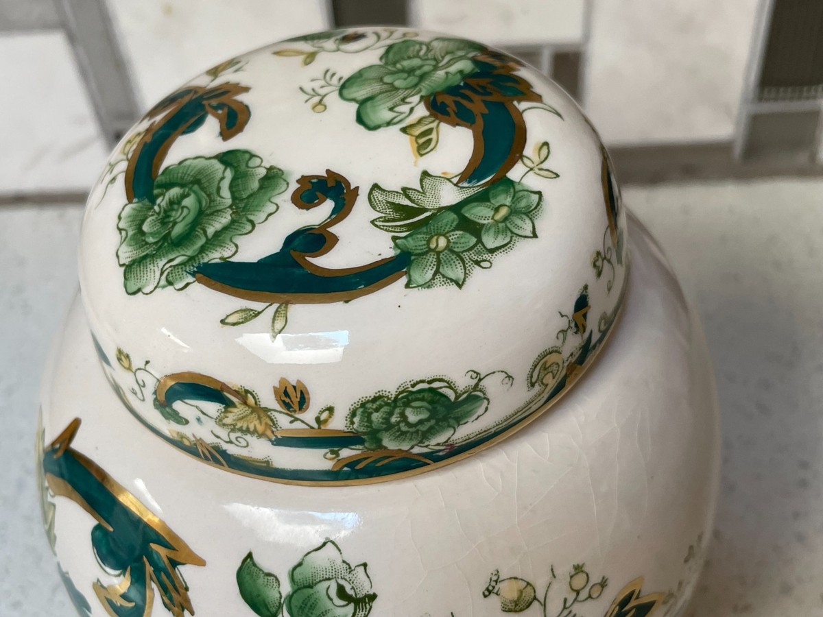 【ゆう】レジンバインダーNo.37 グリーン×ホワイト Vintage Mason's Ironstone Green 5.5