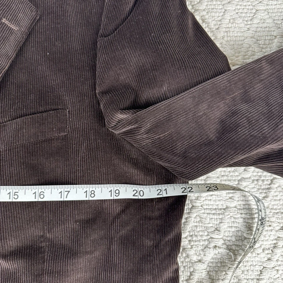 Adolpho Men’s 44R Corduroy Blazer Brown Paisley Lined Sport Coat Jacket - Image 4 of 4