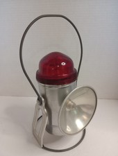 Vintage Ecolite Metall Dorco Eisenbahn Laterne Lampe Doppelleuchte Requisite ungeprüft