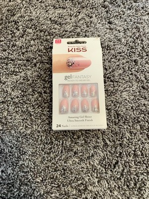 Brand Kiss 24 Nails Pink Glittery What You See Is What You Get!