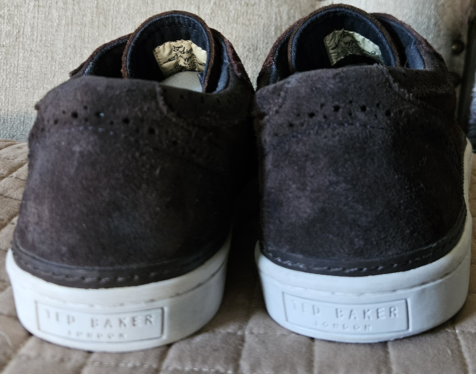 SAOLA Scarpe da uomo Ted Baker London Byran in camoscio marrone taglia 11