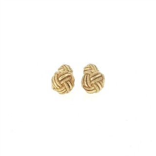 Gemelli vintage designer Tiffany & Co Schluberger corda nodo oro giallo 18k