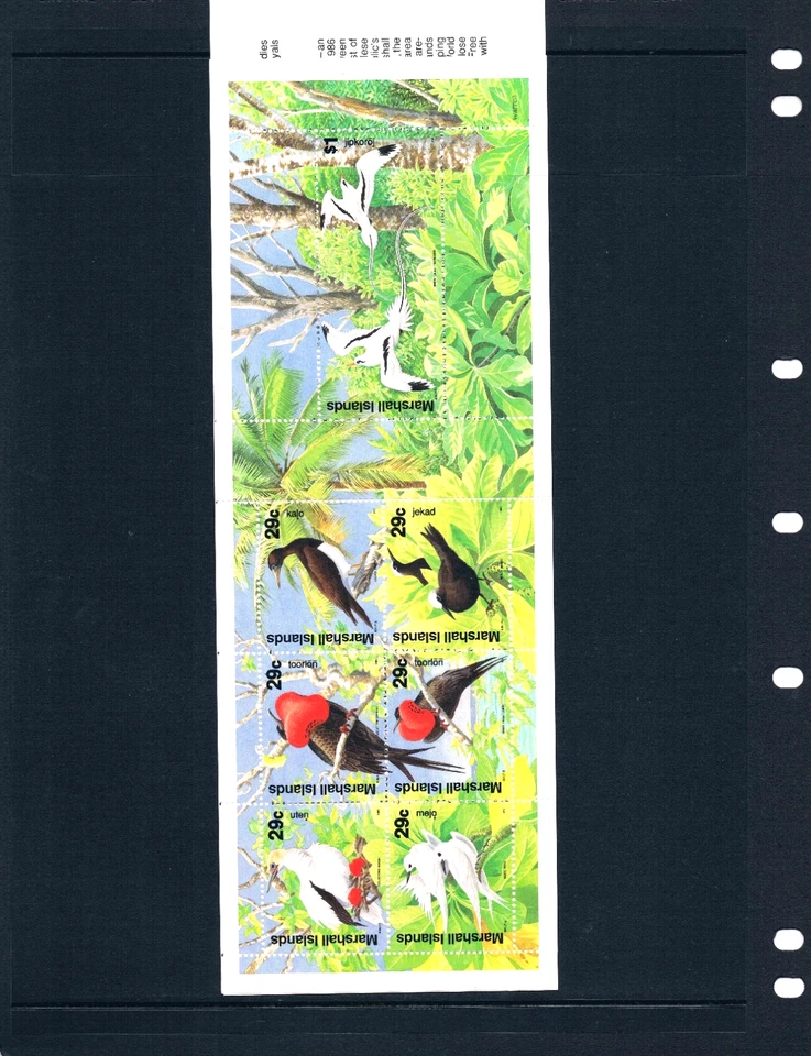 $14.00 Scott Value - 1991 MARSHALL ISL Birds booklet South Pacific CV MNH NH UMM - Image 2 of 4