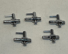 5 x Stainless Steel Single Way Air Valves Distributor for Aquarium Pump Threaded