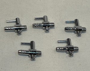 5 x Stainless Steel Single Way Air Valves Distributor for Aquarium Pump Threaded