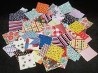 200 Vintage 30s Quilt Blocks Cotton Fabric Squares Boston Common Lot 2.5"