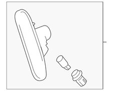 Genuine Nissan Side Marker Lamp 26190-1FC0A