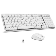 Silver FA98 Wireless Mechanical Keyboard, Mouse Set, 2.4Ghz, 98-Key, Red Switch