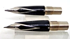 Sheaffer Vintage Calligrapy Nibs--lot of 2 --Broad-Fine-plus two shafts