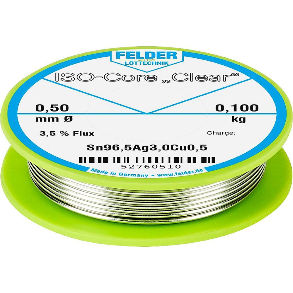 Felder ISO-Core SAC305 Solder Wire Lead-Free 0.5mm 0.1kg