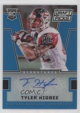 2016 Panini Prizm Collegiate Draft Picks Blue Tyler Higbee #209 Auto rf2