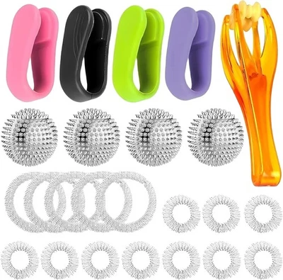 24 Stück Skills Set Akupressur Ringe Stress Relief und Skills Borderline Ents...