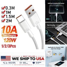 USB to Type C Cable 10A Fast Charging Data Cord for Android Xiaomi Redmi