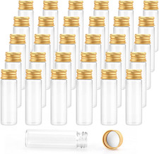 30 Pack 15Ml Glass Bottles Clear Sample Vials Jars Tiny Decoration Craft Bottle