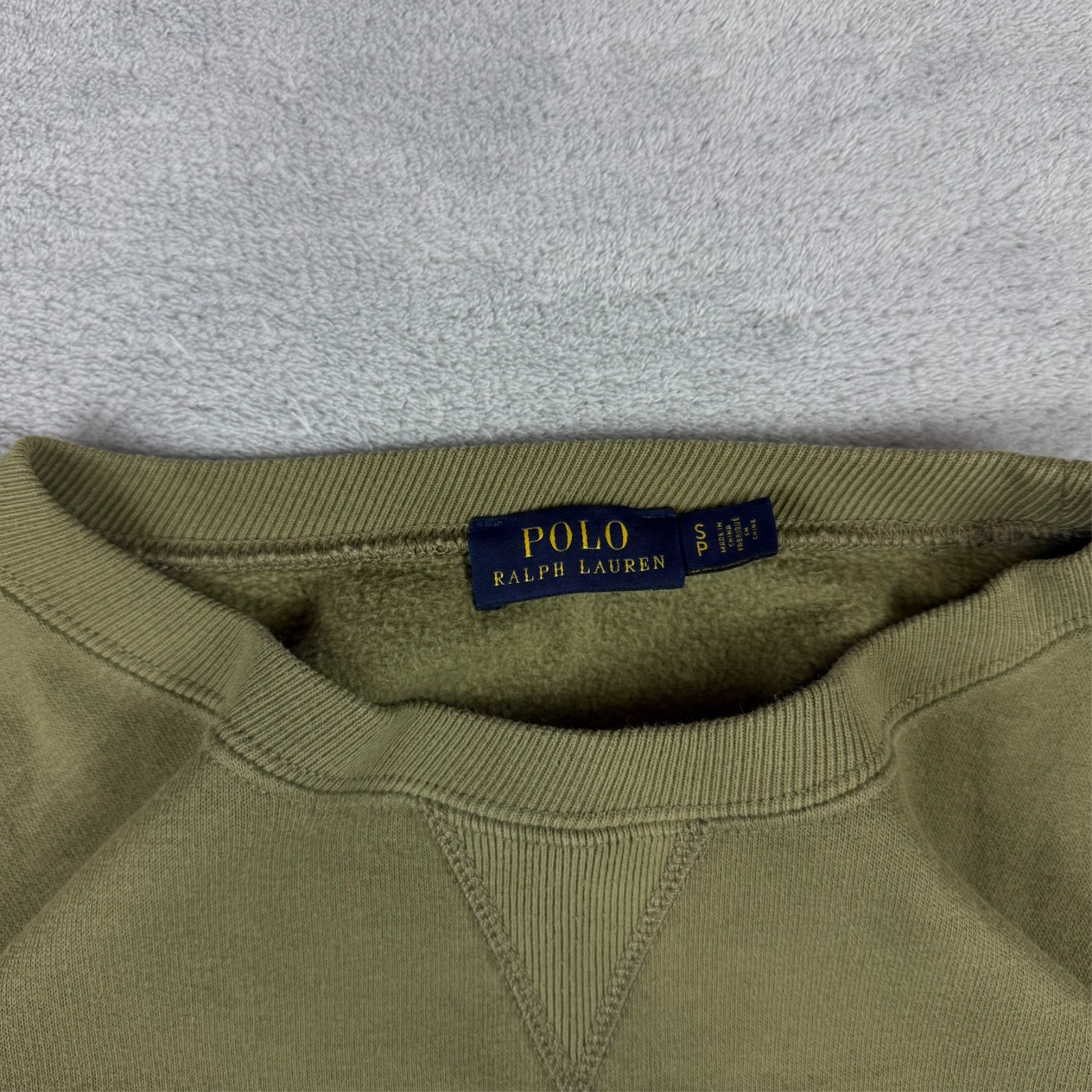 Vintage Polo Sport Ralph Lauren 2000's Green USRL Tiger Size Small Sweatshirt image 6
