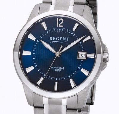 Regent F-1111 VOLL-TITAN SAPHIRGLAS Herrenuhr 10 BAR WR - UVP* 118,00 EUR