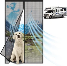 Magnetic RV Screen Door Curtain—Tear-Resistant Mosquito Net