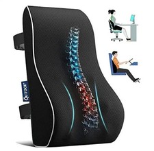 Memory Foam Lumbar Support Cushion for Home Office Car Seat Back Chair Pillow US