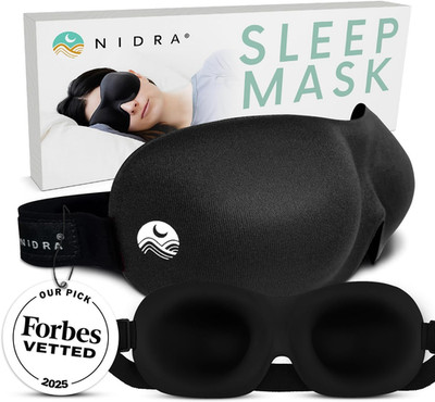 Contoured Sleep Mask for Side Sleepers   Zero Pressure Fit, Light Blocking Eye S
