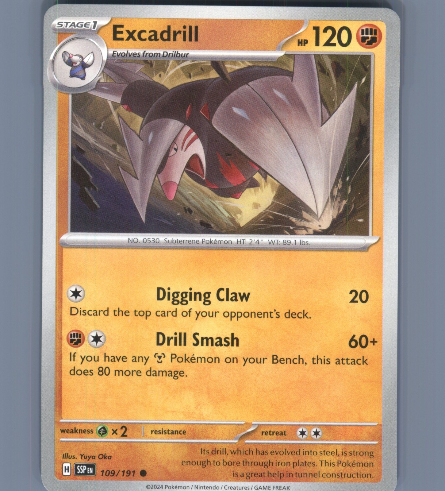 Excadrill Common SV08: Surging Sparks 109/191 NM English