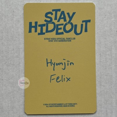 Stray Kids Hyunjin Felix Unit Fanclub STAY 4th Generation HIDEOUT