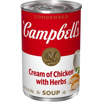Campbell's Condensed Cream of Chicken Soup With Herbs, 10.5 Ounce (Pack 1) 