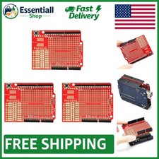 Custom Circuit DIY Arduino Prototyping Shields - Gold-Plated, 3 Kits Included