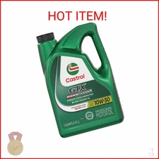 Castrol GTX High Mileage 10W-30 Synthetic Blend Motor Oil, 5 Quarts