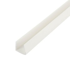 White 5/8 Inch Styrene Plastic U Channel C Channel 36 Inch Lengths 4 Pack