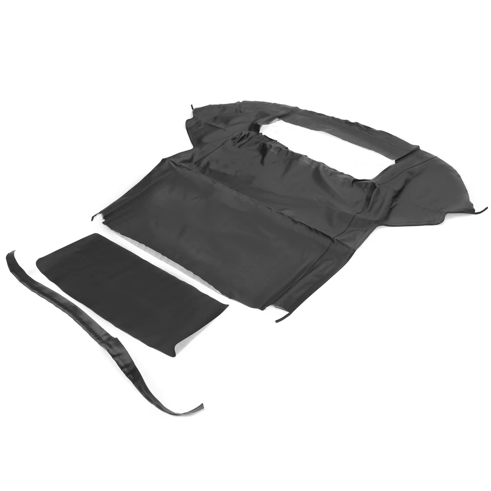 Black Soft Top with Plastic Window FOR 1983-90 1993 Ford Mustang Convertible 2DR Foto 4 de 4