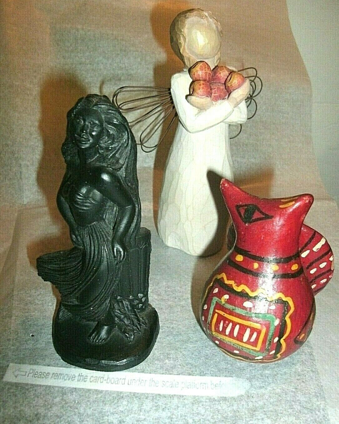 COCO JOE'S LAVA ROCK HULA GIRL, 64, WILLOW TREE ANGEL/APPLES, PAINTED CLAY BIRDS - Picture 2 of 12