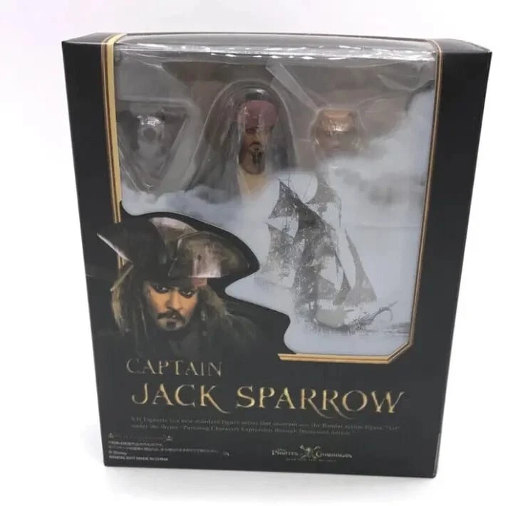 Boneco de ação Capitão Jack Sparrow Piratas do Caribe brinquedo da moda presente 15cm - Imagem 2 de 4