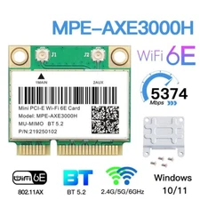Mini PCI-E WiFi 6E Wireless Card MPE-AXE3000H Tri-Band 802.11AX BT5.2 PC Adapter