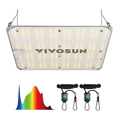 VIVOSUN VS1000E,100W lampada led per piante spettro completo fioritura in tenda da coltivazione 60x60cm