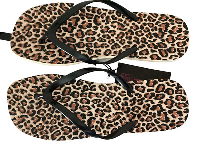 NOBO NO BOUNDARIES Cheetah Print Foam Single Flip-Flop Sandals Sz 11