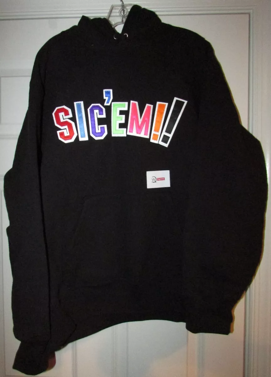 Supreme WTAPS Sic’em! Hooded Sweatshirt Black Size Large NWT NEW