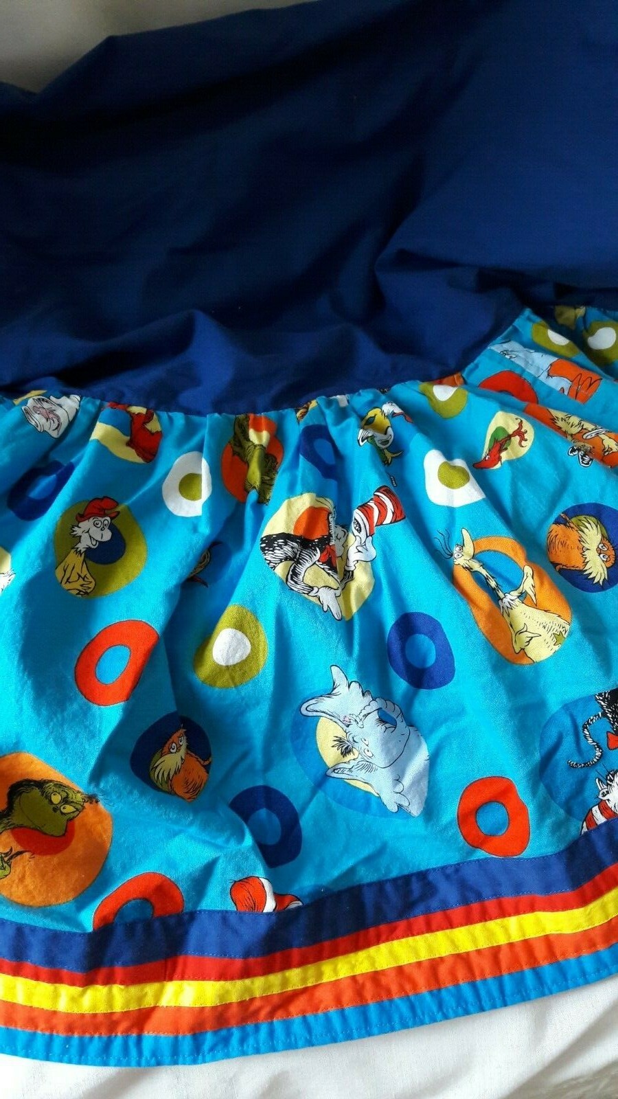 PONY Gonna lenzuolo culla Dr Seuss gatto in cappello Grinch Max verde prosciutto pesce personaggi Horton