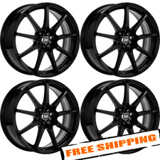 Enkei Set Of 4 15x6.5 5x1005x114.3 38mm 72.6mm Edr9 Matte Black Wheels