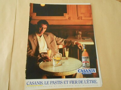 Werbung 1989 Advertising Casanis Le Pastis und stolz darauf, es zu sein
