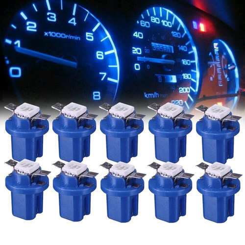 12V DC Car Accessories Instrument Lights Bulbs 10pcs 5050 LED Chip Blue