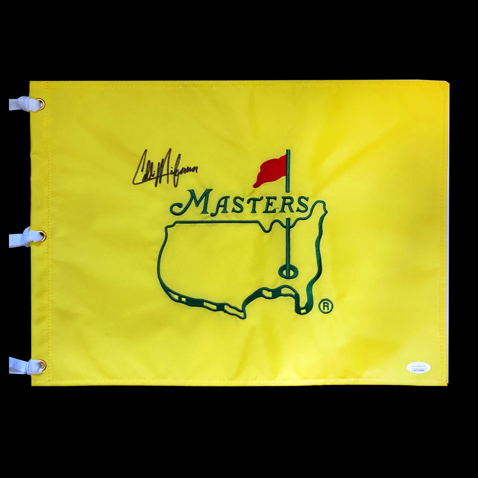 Collin Morikawa Autographed Signed Undated Masters Golf Flag Augusta JSA COA 