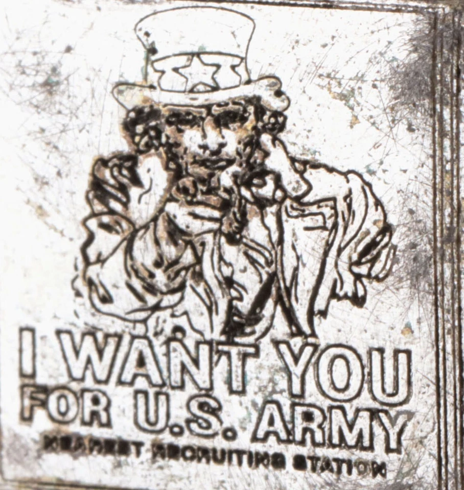 Anillo EE. UU. Tío Sam Te quiero para Ejército de EE. UU. Fuerza Militar de EE. UU. Hombre Joyería Sello Foto 2 de 4