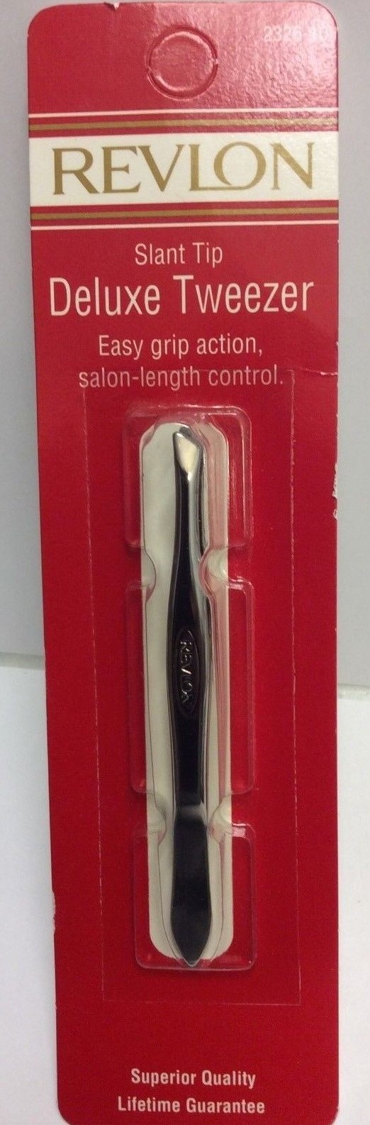 Revlon deluxe tweezer slant tip EASY GRIP ACTION TWEEZERS 2326-10 NEW.