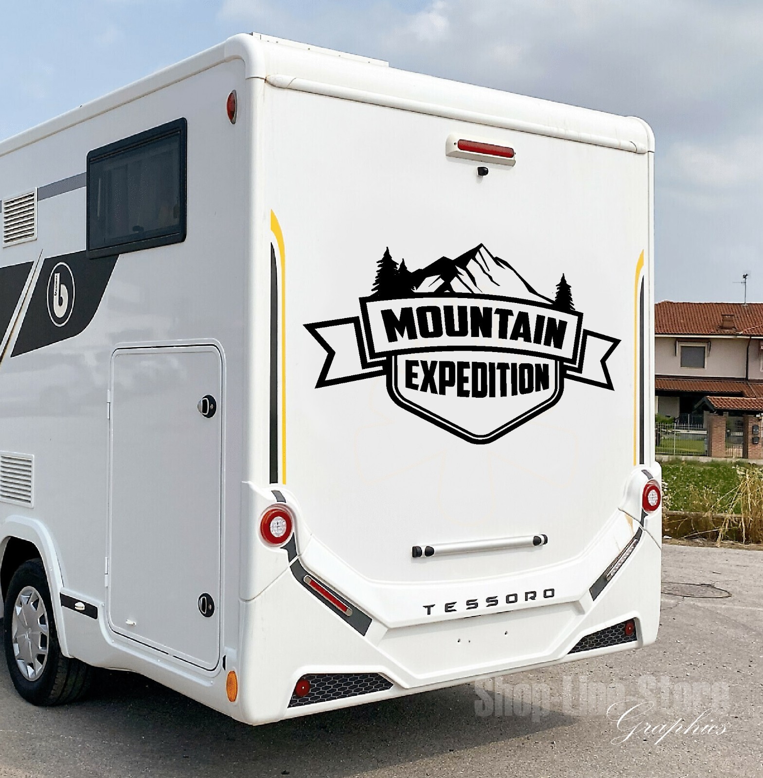 Adesivo grafico per camper e caravan