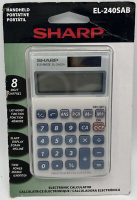 Sharp EL240SAB Handheld Business Calculator 8-Digit LCD