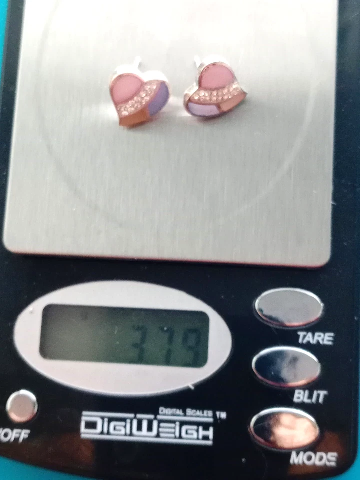 PENDIENTES PLATA ESTERLINA ABULÓN INCRUSTACIONES 3 TONOS FREGONA Y CIRCONITA CORAZÓN POSTE 925 "AMOUR" Foto 4 de 4