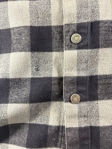 Harley-Davidson Motorcycles Men's 2XL Gray Plaid Heavy Flannel with Snap Closure - Picture 6 of 7